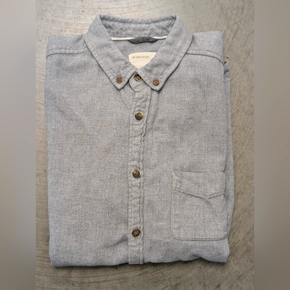 Life After Denim Men's Gray Shirt, Medium - Picture 7 of 7